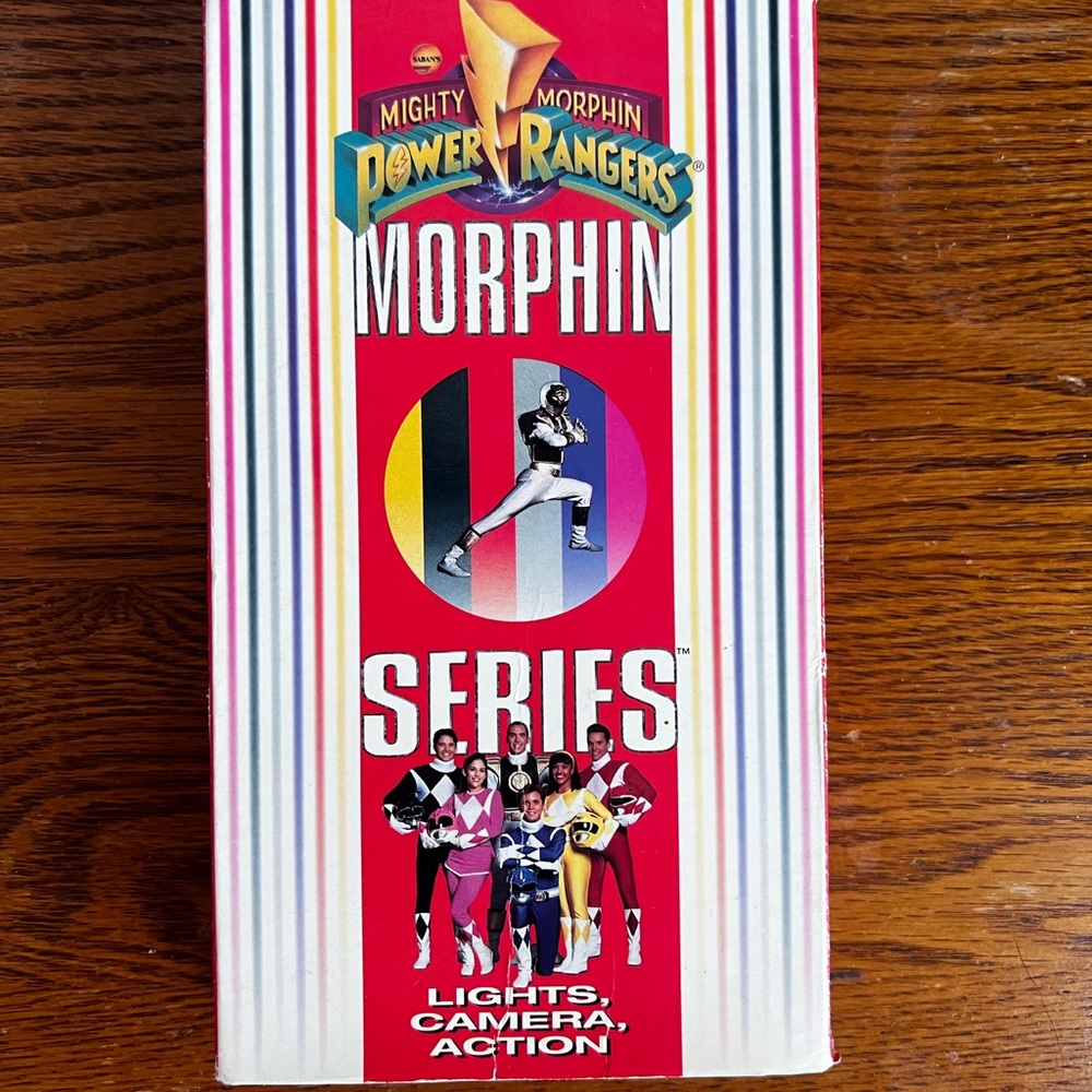 Power Rangers Morphin Series VHS with Red and White